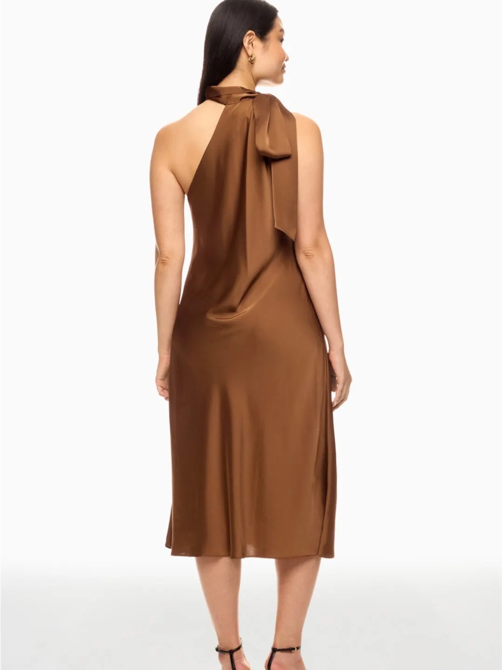 Ralph Lauren One-Shoulder Tie-Neck Dress - Picture 5 of 8